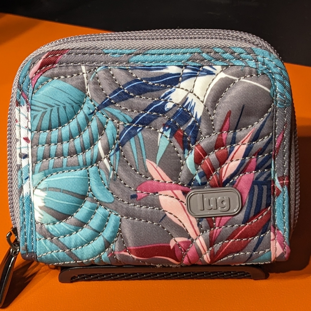 Lug Splits Compact RFID Wallet - Botanical Multi, LIKE NEW ✨DISCONTINUED!✨